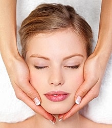 Facial massage treatment for relaxation and rejuvenation.