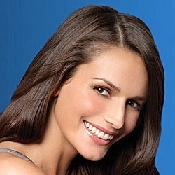 St. Louis injectables model with long brown hair.