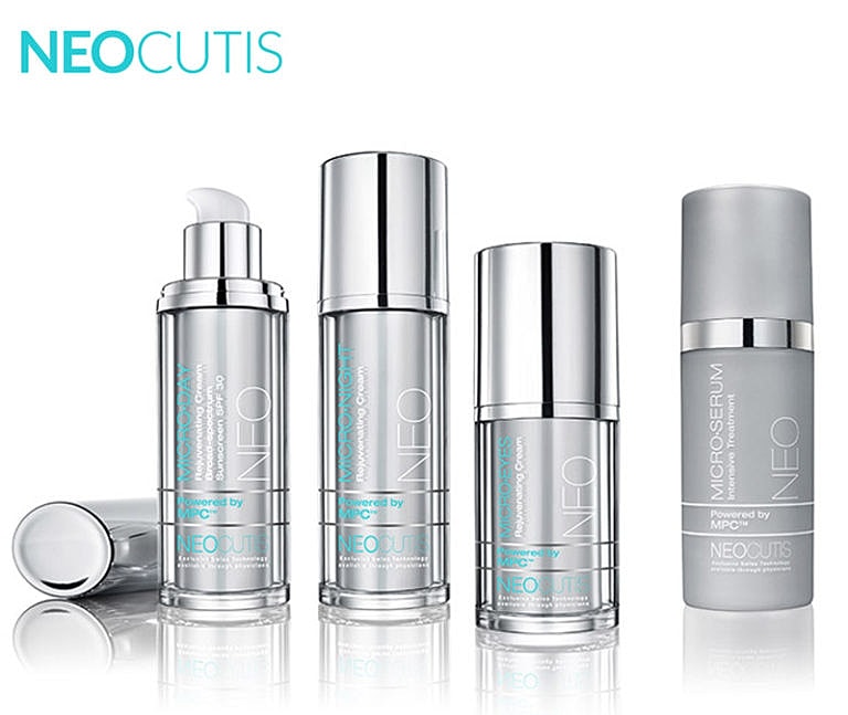 NEOCUTIS skincare products in elegant bottles