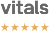 Vitals five-star rating graphic